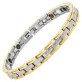 Ladies Four Element Magnetic Bracelet Two Tone Gold