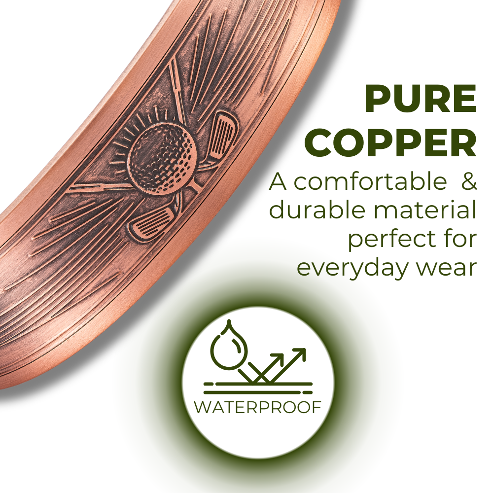 Willis Judd Mens Copper Bangle Golf Bracelet Style 2