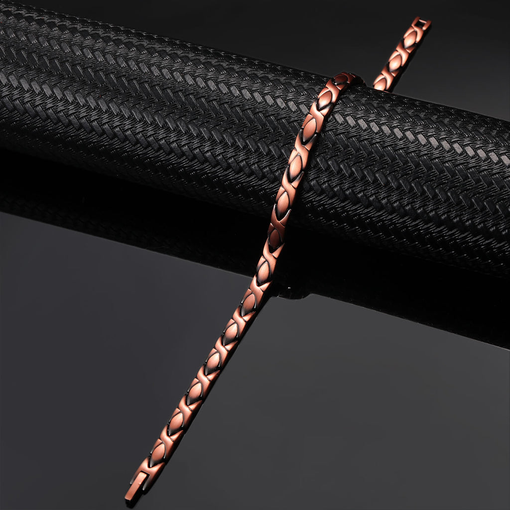 Ladies Solid Copper Magnetic Therapy Anklet Bracelet