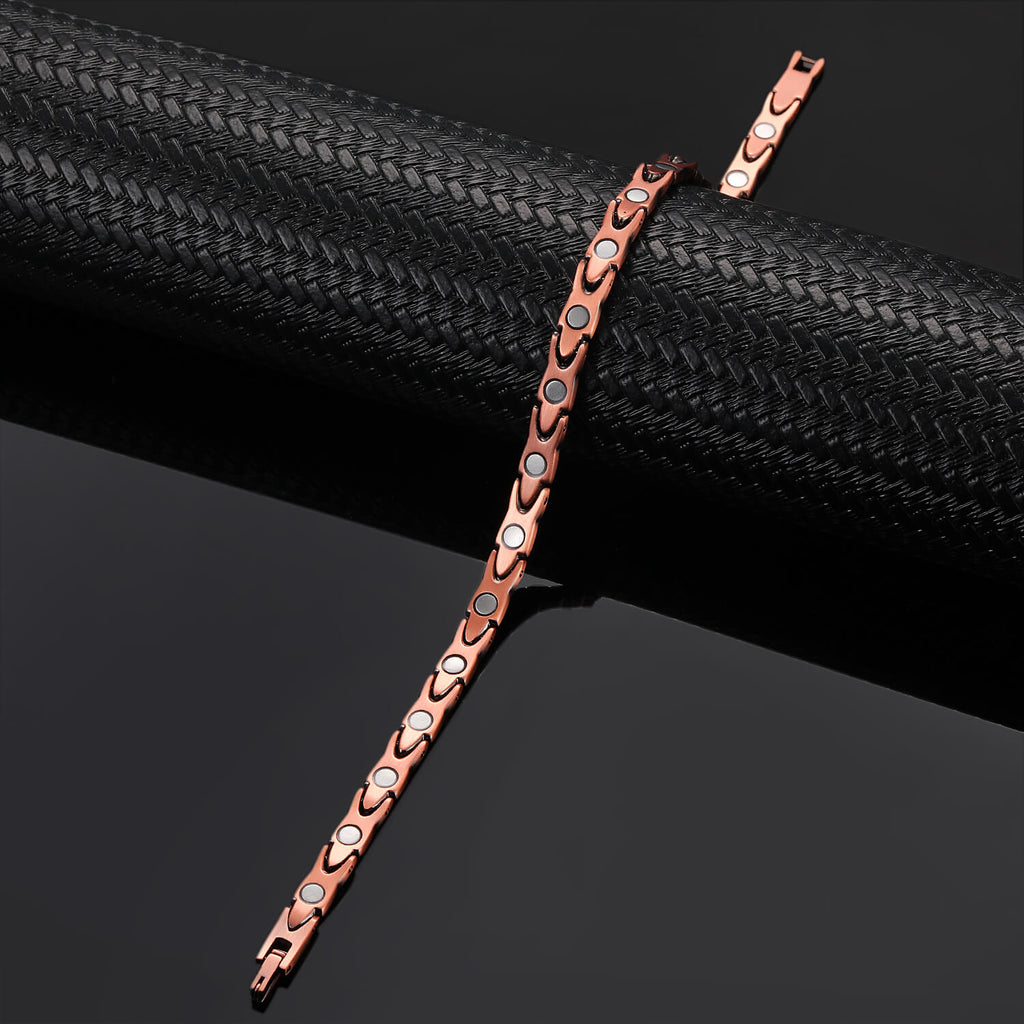 Ladies Solid Copper Magnetic Therapy Anklet Bracelet