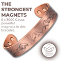 Mens Copper Magnetic Bangle Bracelet Wolf New Design