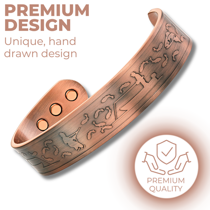 Willis Judd Mens Copper Bangle for Fisherman
