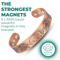 Mens Copper Magnetic Bangle Bracelet Bear New Design