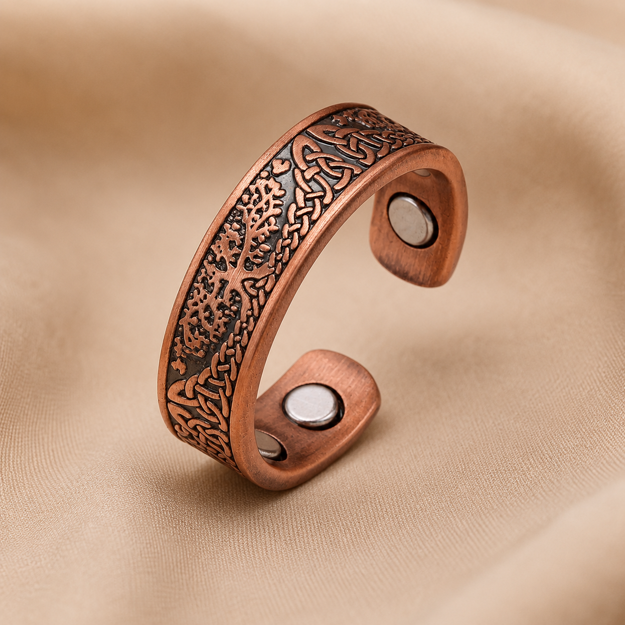Ladies Tree of Life Copper Magnetic Ring