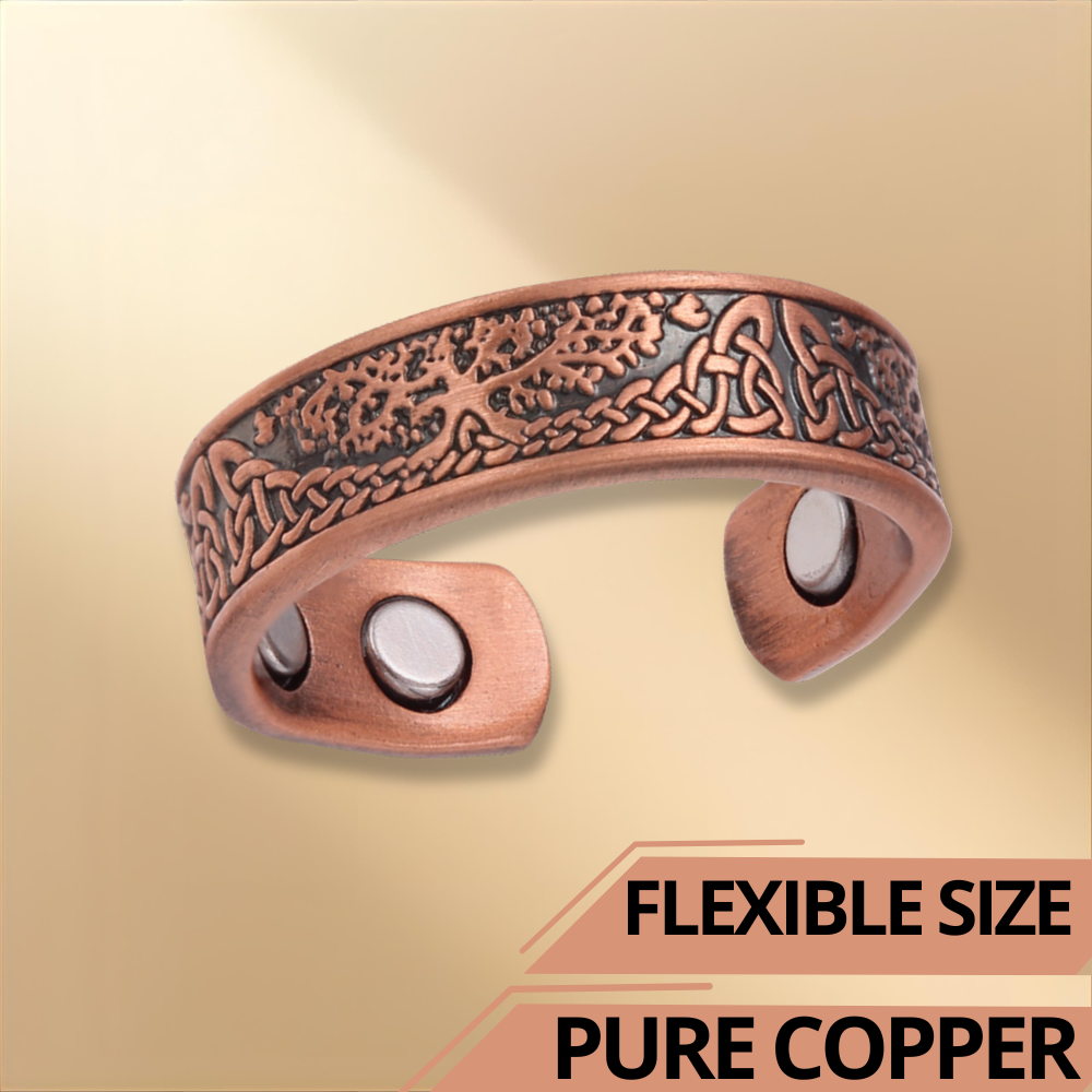 Ladies Tree of Life Copper Magnetic Ring