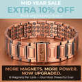 Mens Copper Magnetic Bracelet 6 Magnets 4th July Special