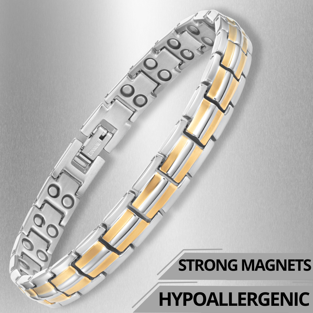 Ladies Strong Magnetic Bracelet - Rose Gold Two Tone