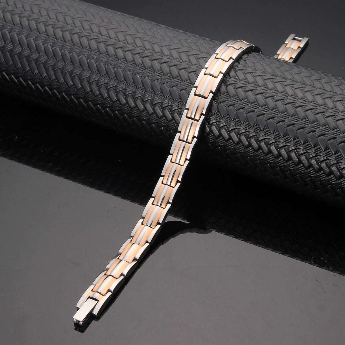 Ladies Strong Magnetic Bracelet - Rose Gold Two Tone