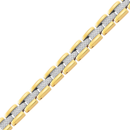 Ladies Magnetic Therapy Bracelet -Two Tone Gold
