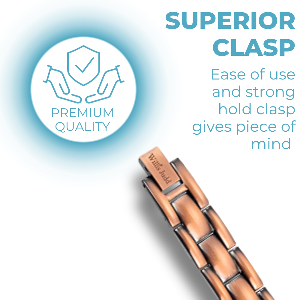 Mens Double Strength Copper Magnetic Therapy Bracelet
