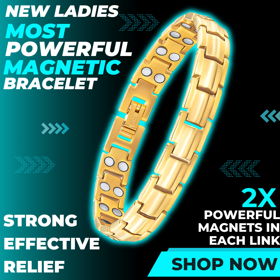 Ladies Double Row Titanium Magnetic Bracelet