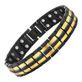 Men's Titanium Double Row Magnetic Therapy Bracelet