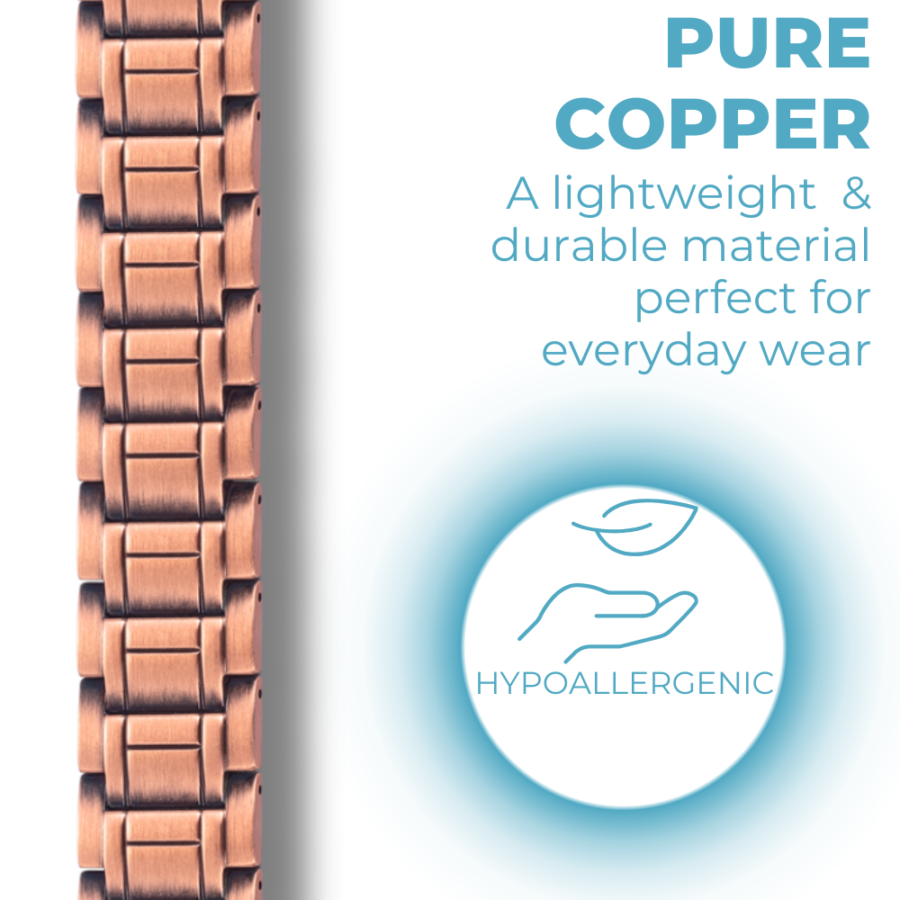 Mens Copper Magnetic Bracelet TRIPLE Powerful