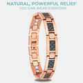 Men’s Copper Magnetic Bracelet with Black Carbon Fibre – Stylish Gift for Pain Relief