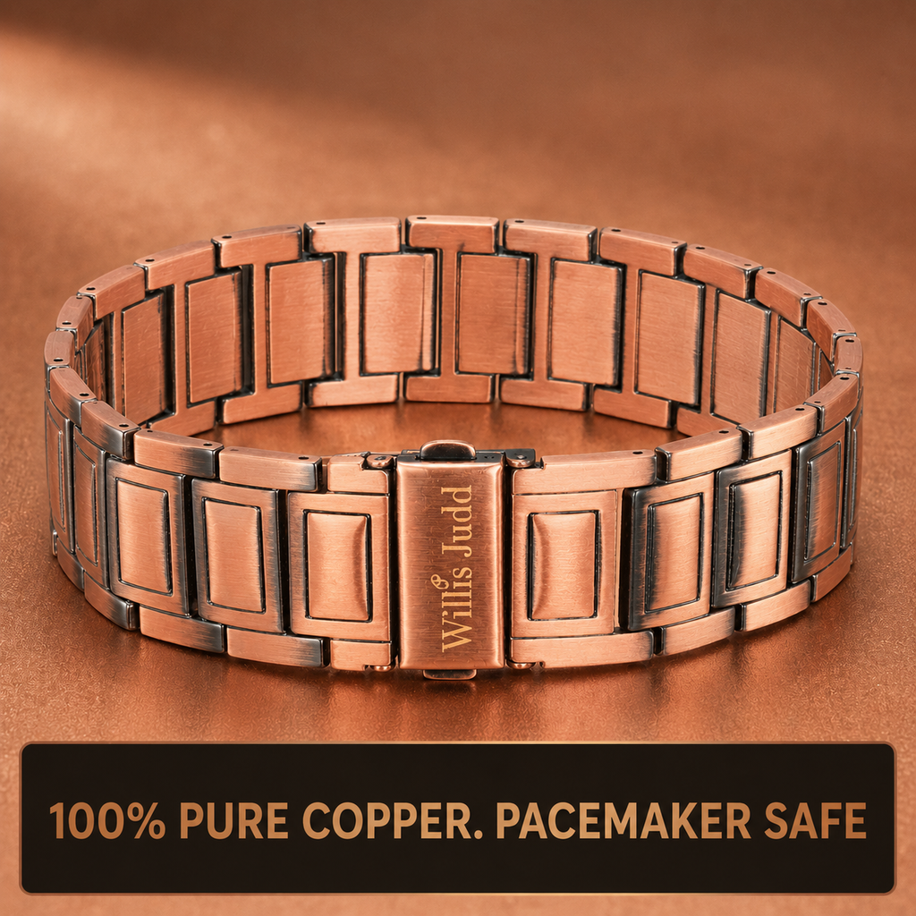 Mens Copper Bracelet - Pacemaker Safe