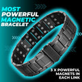 Mens Titanium Magnetic Bracelet TRIPLE Power - Black