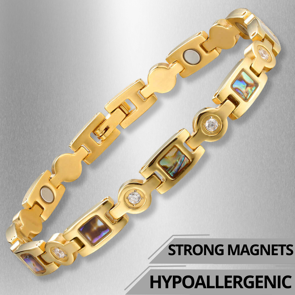 Ladies Magnetic Therapy Bracelet -Gold