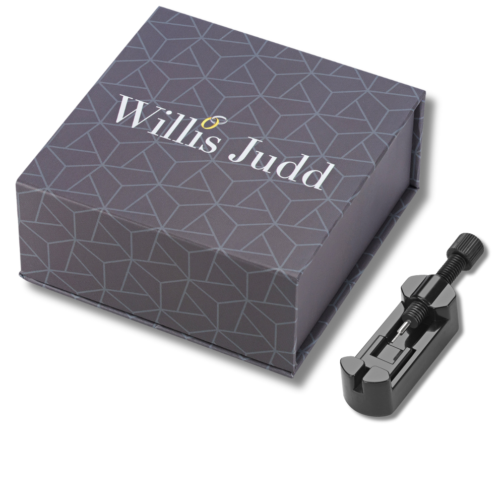 Ladies Two Tone Titanium Magnetic Bracelet